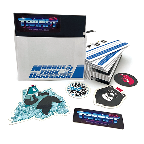 trampt beat launch sitckers